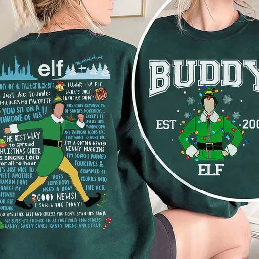 Buddy The Elf Christmas Sweatshirt, Buddy Elf Quotes T-Shirt, Vintage Christmas Movies Sweater, Christmas Matching Shirt, Gift For Christmas
