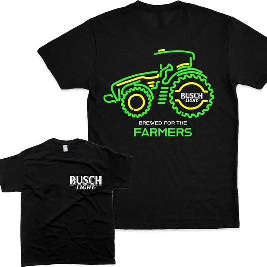 Busch Light Farmers Tractor 2-sided T-shirt, Unisex T shirt Full Color For Men And Women, Retro Style, Men's Tshirt, Men' Clothes Casual Cotton