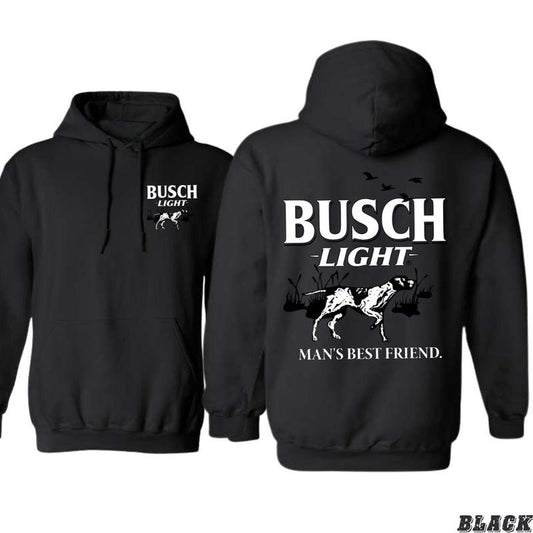 Busch Light Hoodie - Iconic Design with Bold Hunting Dog Graphics, country boy clothing, Perfect for Beer Lovers and Outdoor Enthusiasts, Unisex Hoodie for All-Day Comfort and Adventurous Spirit Menswear Sweaters Tops Underwear