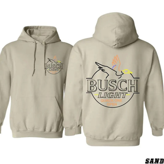 Busch Light Hoodie - Quack One Open Design Featuring Vibrant Duck Graphics, Perfect for Beer Lovers and Outdoor Enthusiasts, Unisex Hoodie for Everyday Comfort and Fun-Filled Adventures Sweaters Menswear Tops