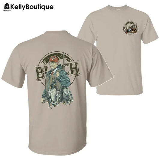 Busch Light Hunting Trump Carries Wild Ducks T-shirt, Trump Won 47th President Election, Duck Hunting Season Graphic Printed Unisex Classic T-shirt