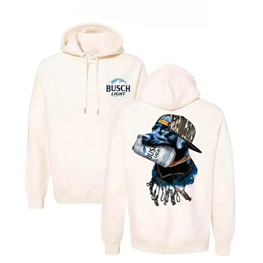 Bush Light Dog Hunting HFN Hoodie, Outdoors Funny Beer Hoodie Printed Tops, Unisex Shirts For Men, For Women, Soft Cotton Tops For Beer Lover