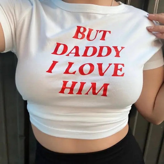 But Daddy I Love Him Baby Tee, women baby tee, unisex Casual Short
