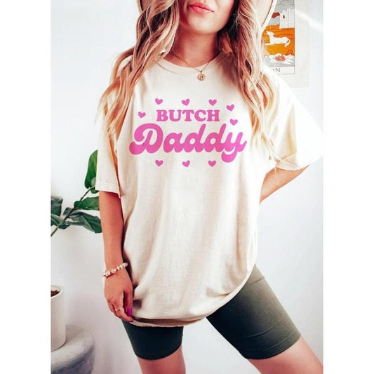 Butch daddy shirt | butch lesbian shirt | lesbian pride | pink aesthetic | funny lesbian | bisexual pride | sapphic lesbian | wlw | femme  T-shirt, sweater and Hoodie