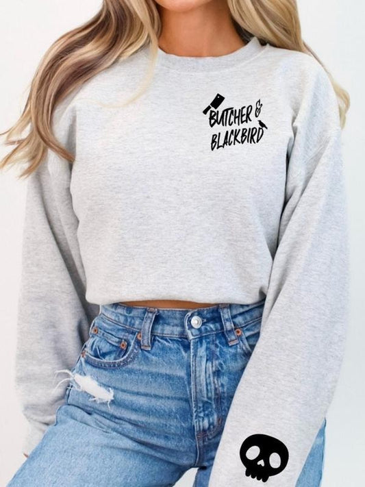 Butcher and Blackbird Sweatshirt, Booktok Hoodie, Brynne Weaver Merch, Books Reader Shirt, Dark Romance Unisex Soft Comfort Crewneck Pullover Long Sleeves Graphic Fabric Sweater