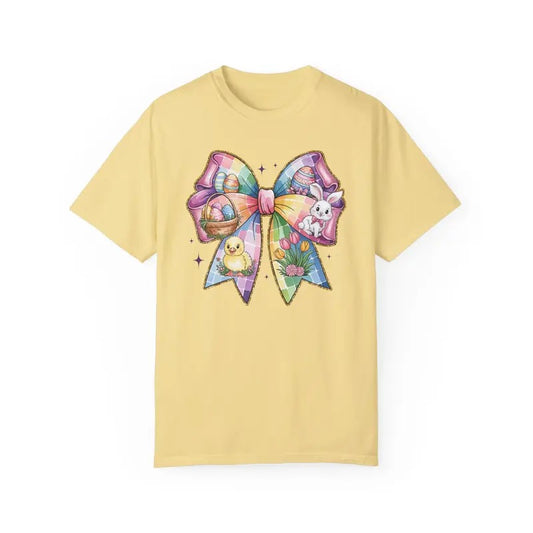 Butter Easter Bow 1 Shirt Comfort Colors, Coquette Easter Tshirt, Trendy Religious Women's Tee, Gift for Her