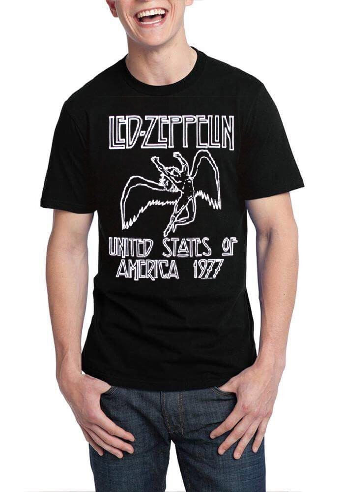 Led Zeppelin United States Of America 1977 Black T-Shirt Hoodie, Sweatshirt | CoreVibeTees.com