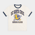 UC Santa Cruz "Fiat Slug" Banana Slugs Crest Ringer Tee Hoodie, Sweatshirt | CoreVibeTees.com