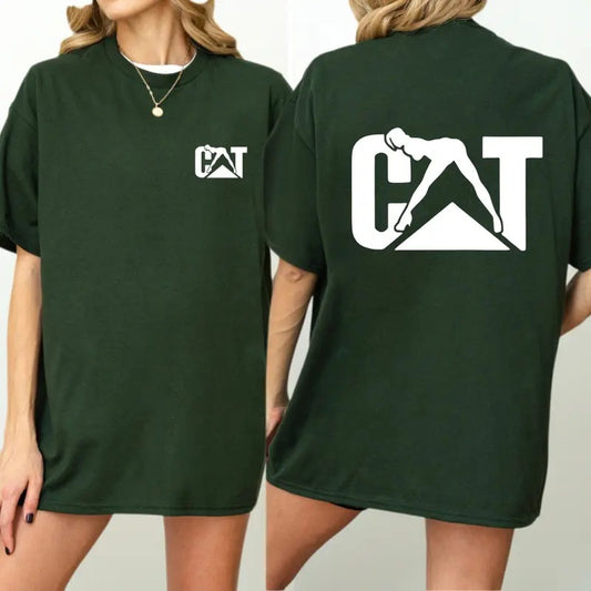 CAT T-Shirt - Unique Minimalist Design Featuring Bold Silhouette Graphics, Perfect for Casual Style and Everyday Comfort, Unisex T-Shirts, Menswear Tops