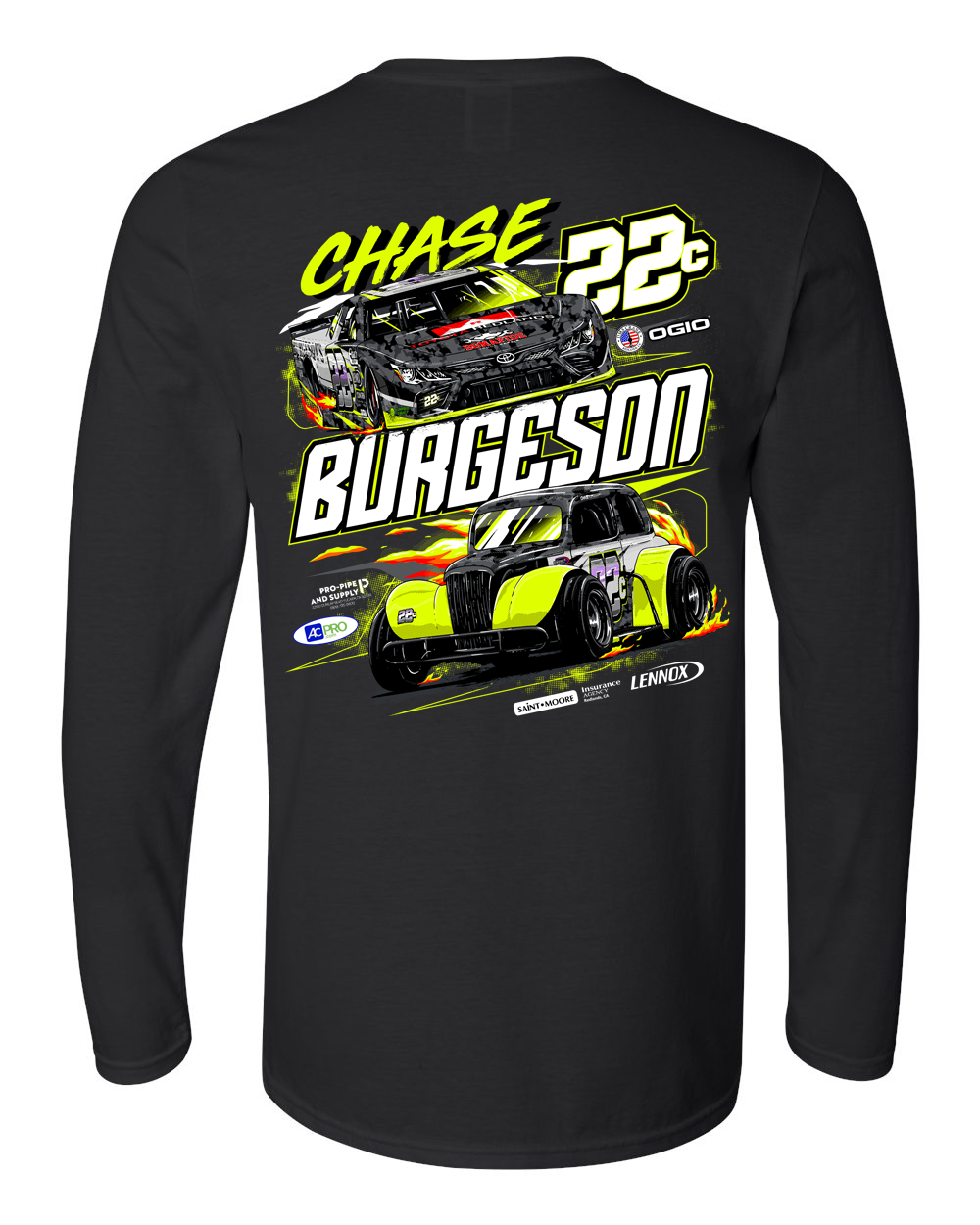 Chase Burgeson Long Sleeve T-Shirt Hoodie, Sweatshirt | CoreVibeTees.com (Image 1)