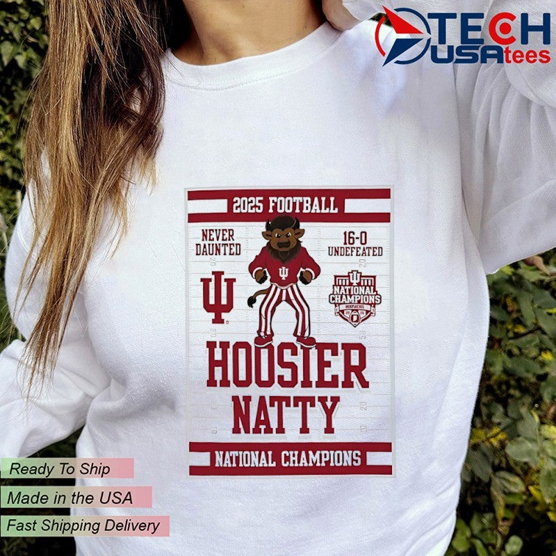 CFP 2026 Indiana National Champions Hoosier Natty mascot shirt