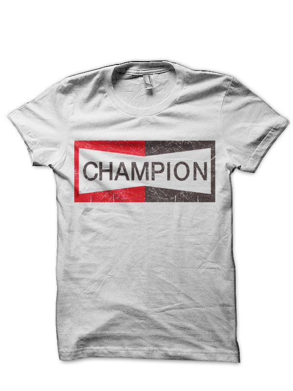 CHAMPION BRAD PITT White T-Shirt Hoodie, Sweatshirt | CoreVibeTees.com