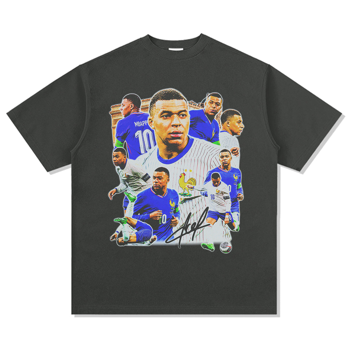 Kylian MbappÃ© â€œSignatureâ€ Tee Hoodie, Sweatshirt | CoreVibeTees.com (Image 2)