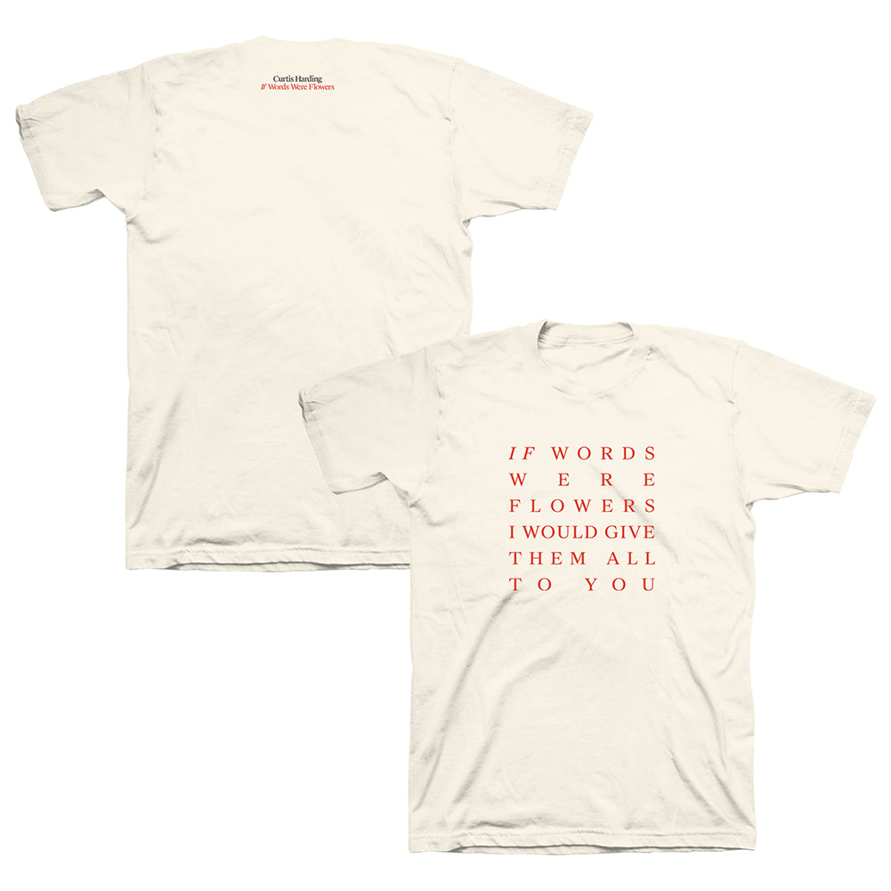 If Words Were Flowers Tee (Natural) Hoodie, Sweatshirt | CoreVibeTees.com