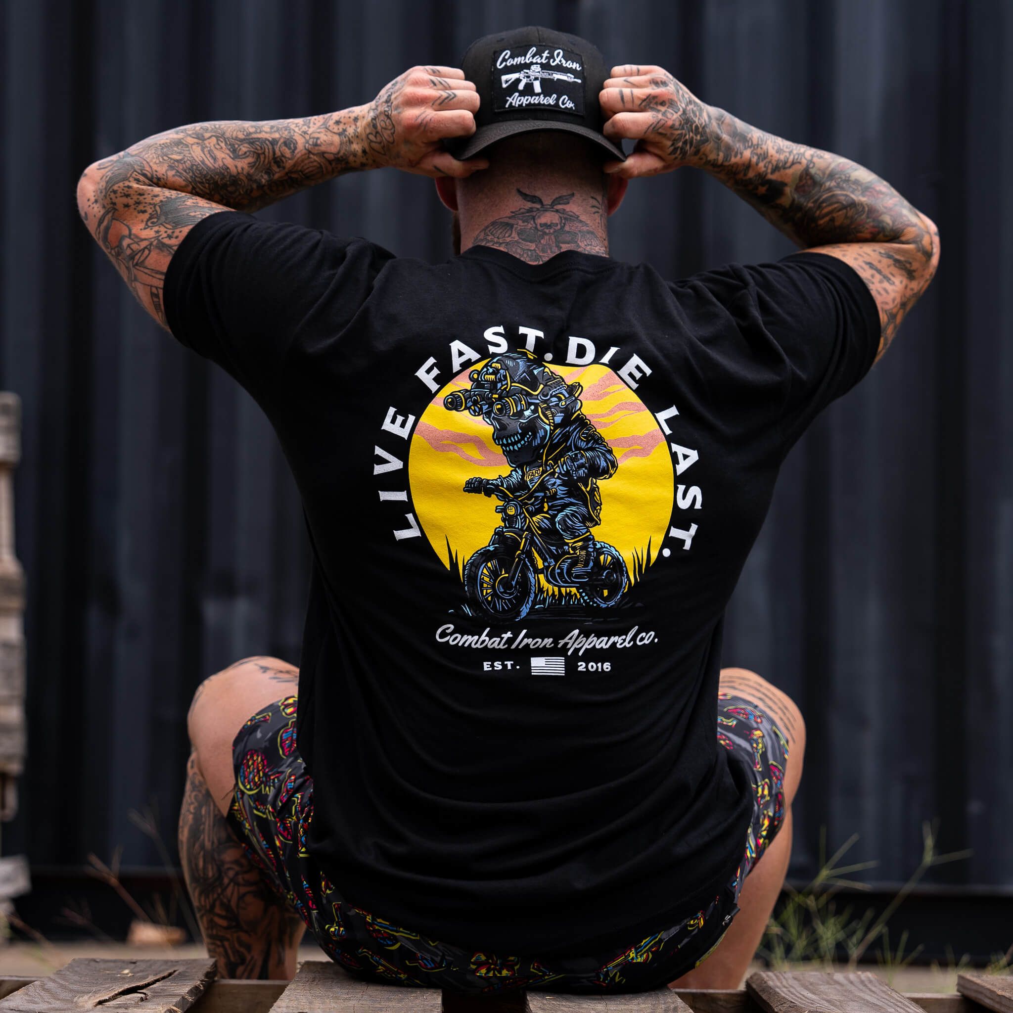 Live Fast. Die Last. Men's T-Shirt Hoodie, Sweatshirt | CoreVibeTees.com (Image 3)