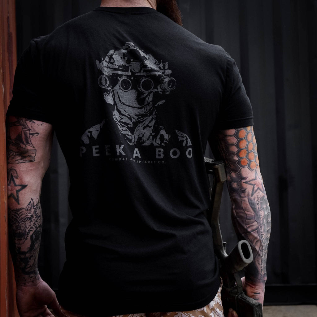PEEK A BOO OPERATOR SKULL Men's T-Shirt Hoodie, Sweatshirt | CoreVibeTees.com (Image 2)