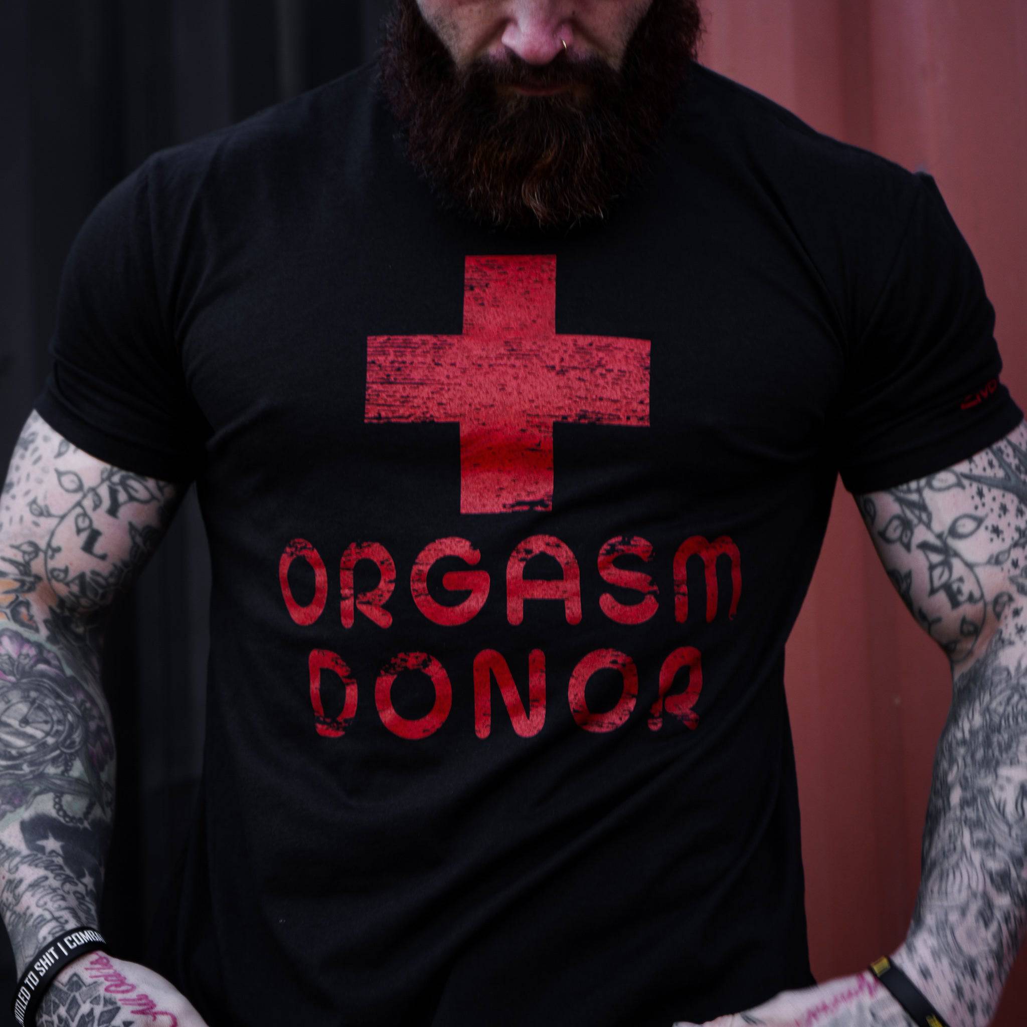 Orgasm Donor Men's T-Shirt Hoodie, Sweatshirt | CoreVibeTees.com (Image 4)
