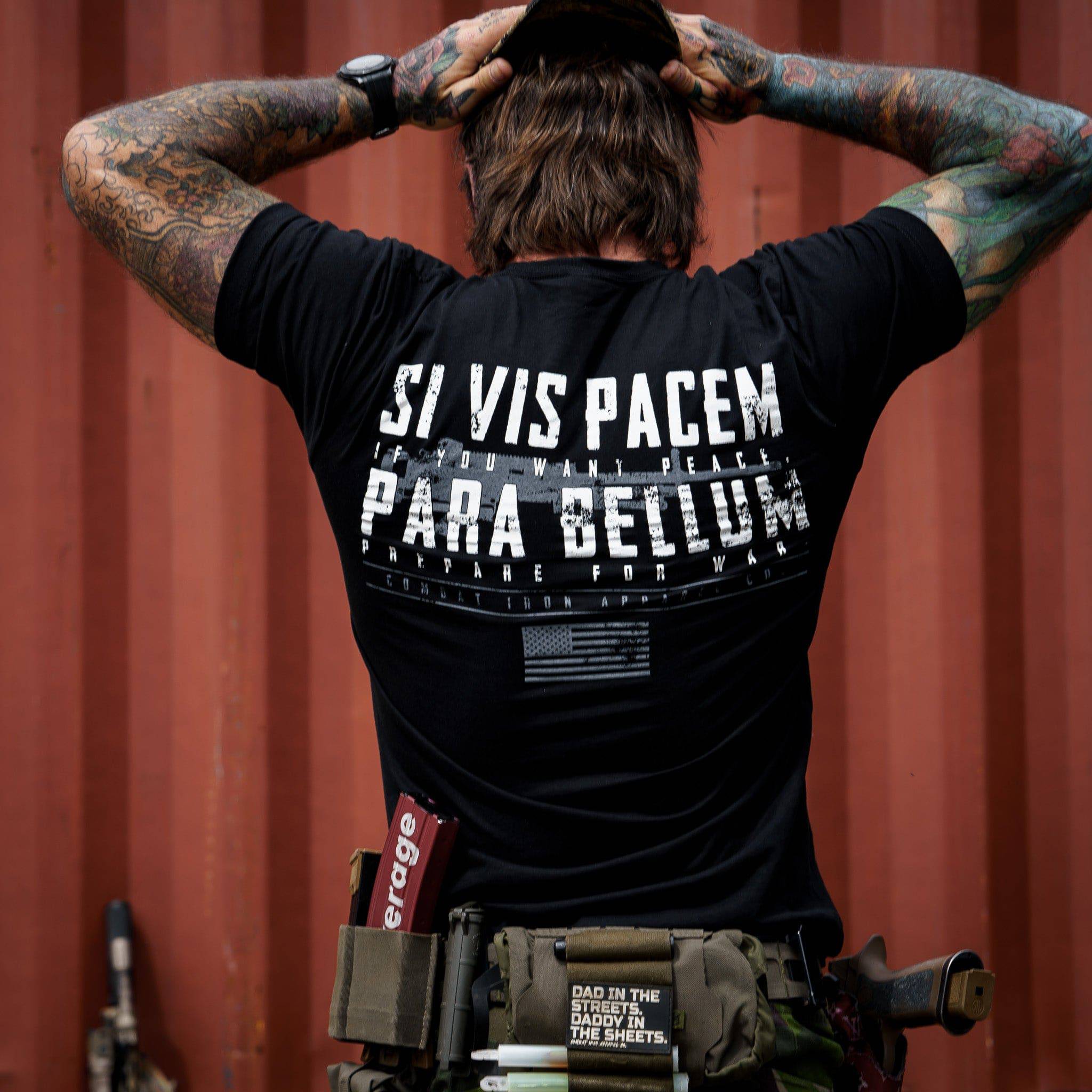If You Want Peace Prepare For War. | SI VIS PACEM PARA BELLUM Men's T-Shirt Hoodie, Sweatshirt | CoreVibeTees.com (Image 3)
