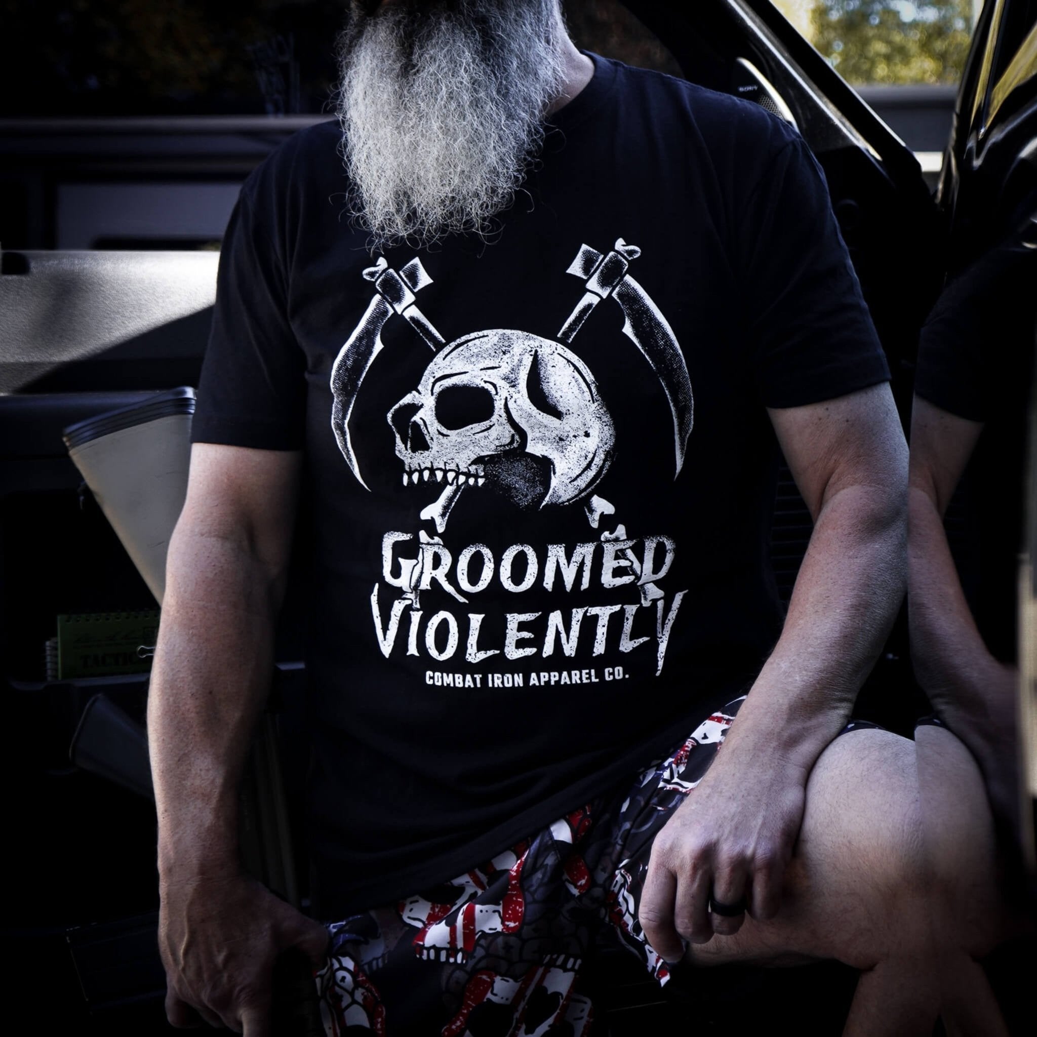 Groomed Violently Skull Men's T-Shirt Hoodie, Sweatshirt | CoreVibeTees.com (Image 5)