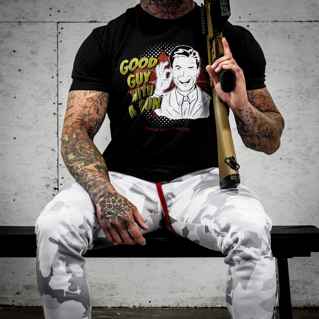 Good Guy With A Gun Comic Men's T-Shirt Hoodie, Sweatshirt | CoreVibeTees.com (Image 4)