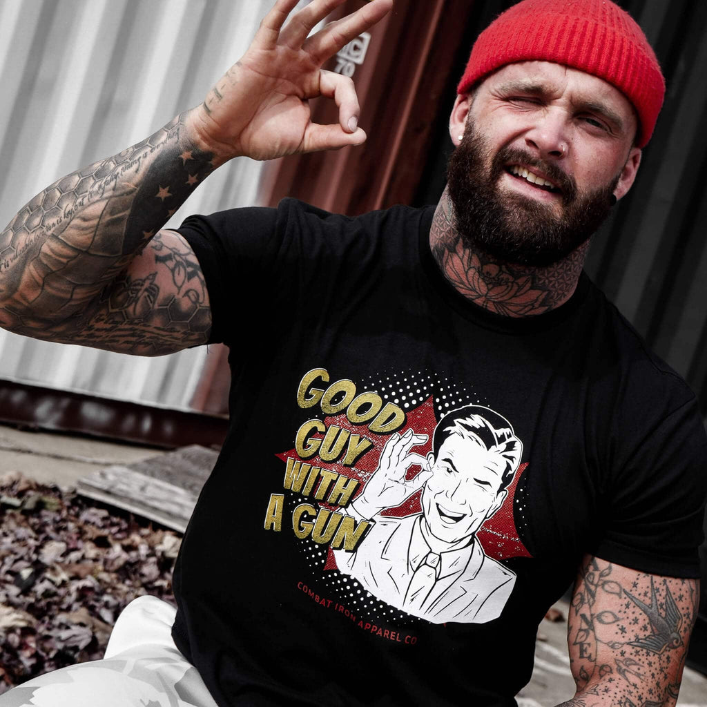 Good Guy With A Gun Comic Men's T-Shirt Hoodie, Sweatshirt | CoreVibeTees.com (Image 5)