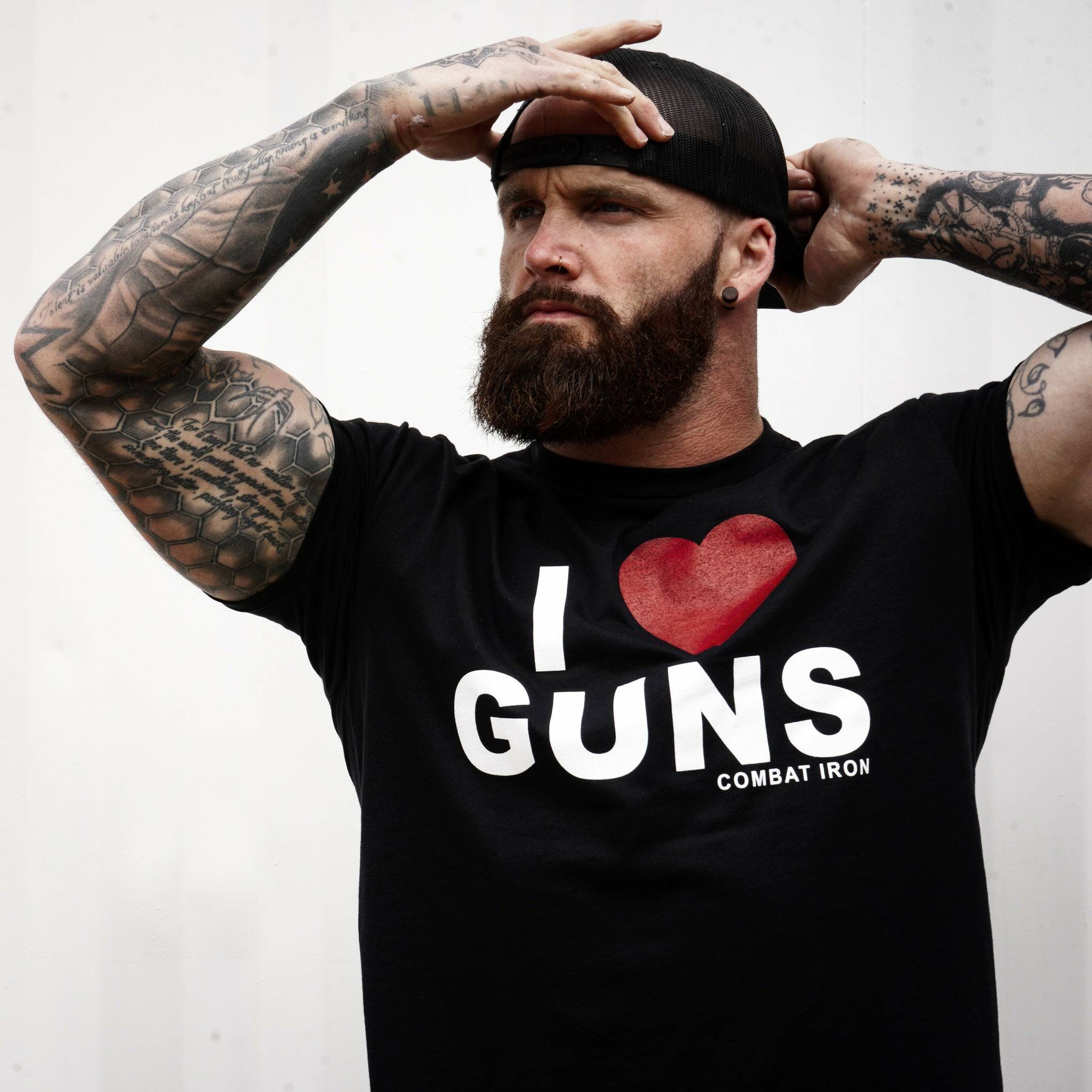 I Love Gun's Men's T-Shirt Hoodie, Sweatshirt | CoreVibeTees.com (Image 2)