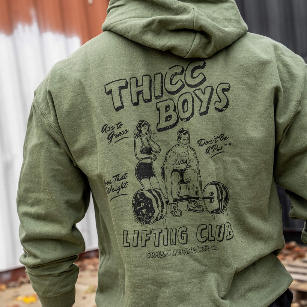 Thicc Boys Lifting Club Men's Hoodie T-Shirts, Sweatshirt | CoreVibeTees.com (Image 3)