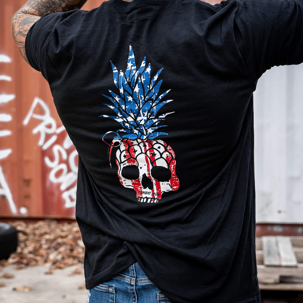 American Flag USA Pineapple Grenade Men's T-Shirt Hoodie, Sweatshirt | CoreVibeTees.com (Image 3)