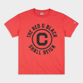 Cincy Red and Black Shall Reign Basketball Vintage Heavyweight Tee Hoodie, Sweatshirt | CoreVibeTees.com