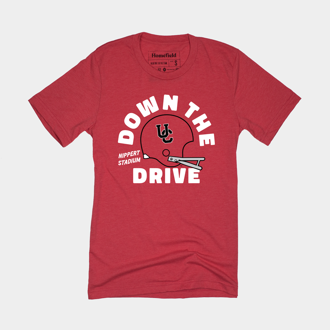 Cincinnati Down the Drive Vintage Helmet Tee Hoodie, Sweatshirt | CoreVibeTees.com