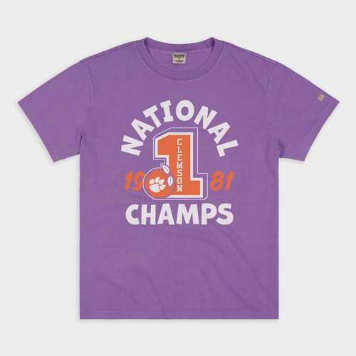 1981 Clemson Football National Champs Vintage Heavyweight Tee Hoodie, Sweatshirt | CoreVibeTees.com (Image 1)