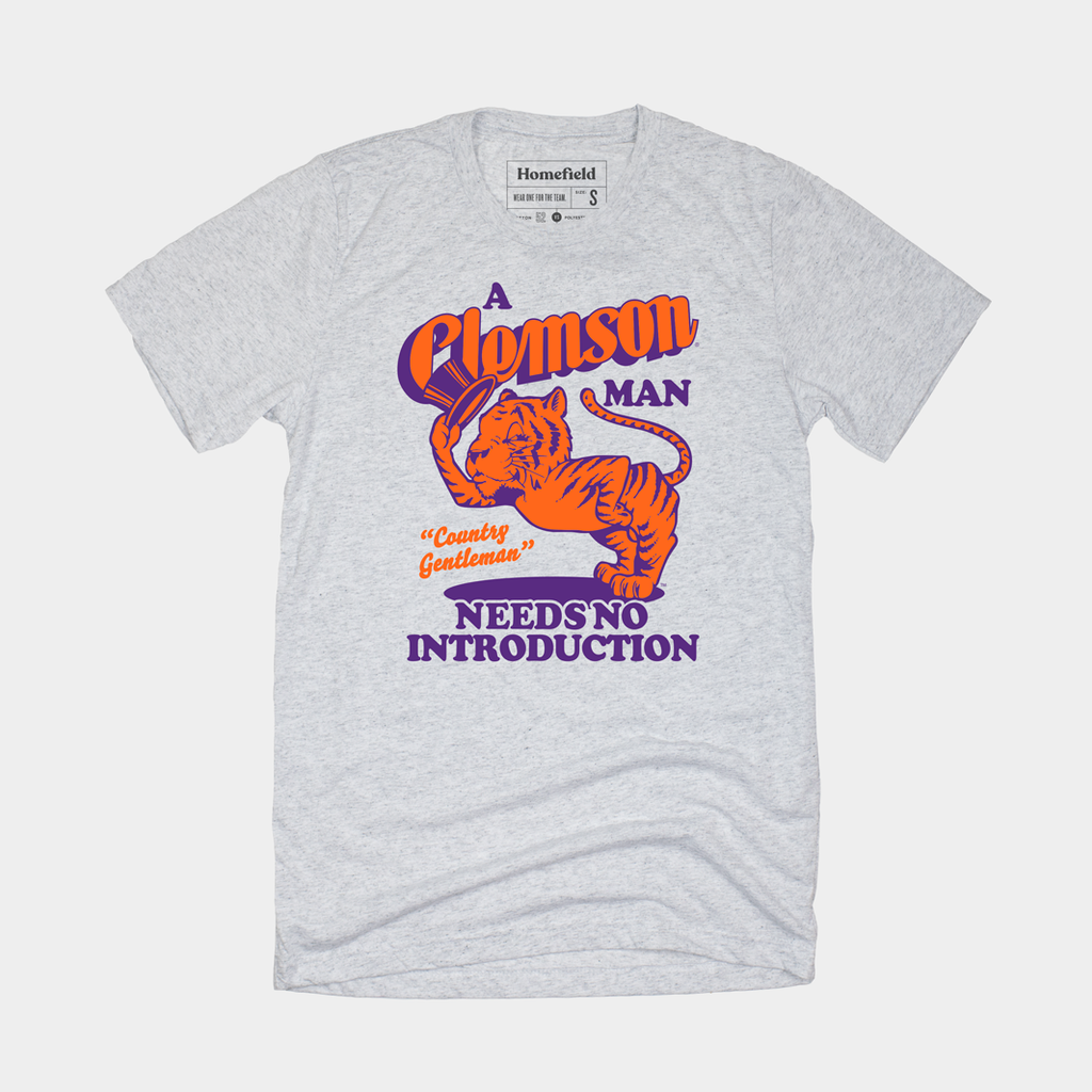 Retro ‚ÄúA Clemson Man Needs No Introduction‚Äù Tee Hoodie, Sweatshirt | CoreVibeTees.com