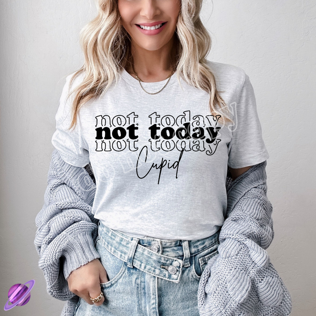 NOT TODAY CUPID TEE Hoodie, Sweatshirt | CoreVibeTees.com (Image 1)