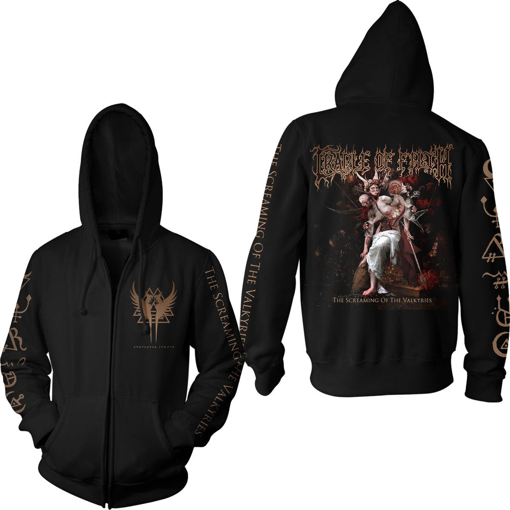 Cradle Of Filth - The Screaming Of The Valkyries zip-up hoodie T-Shirts, Sweatshirt | CoreVibeTees.com (Image 1)