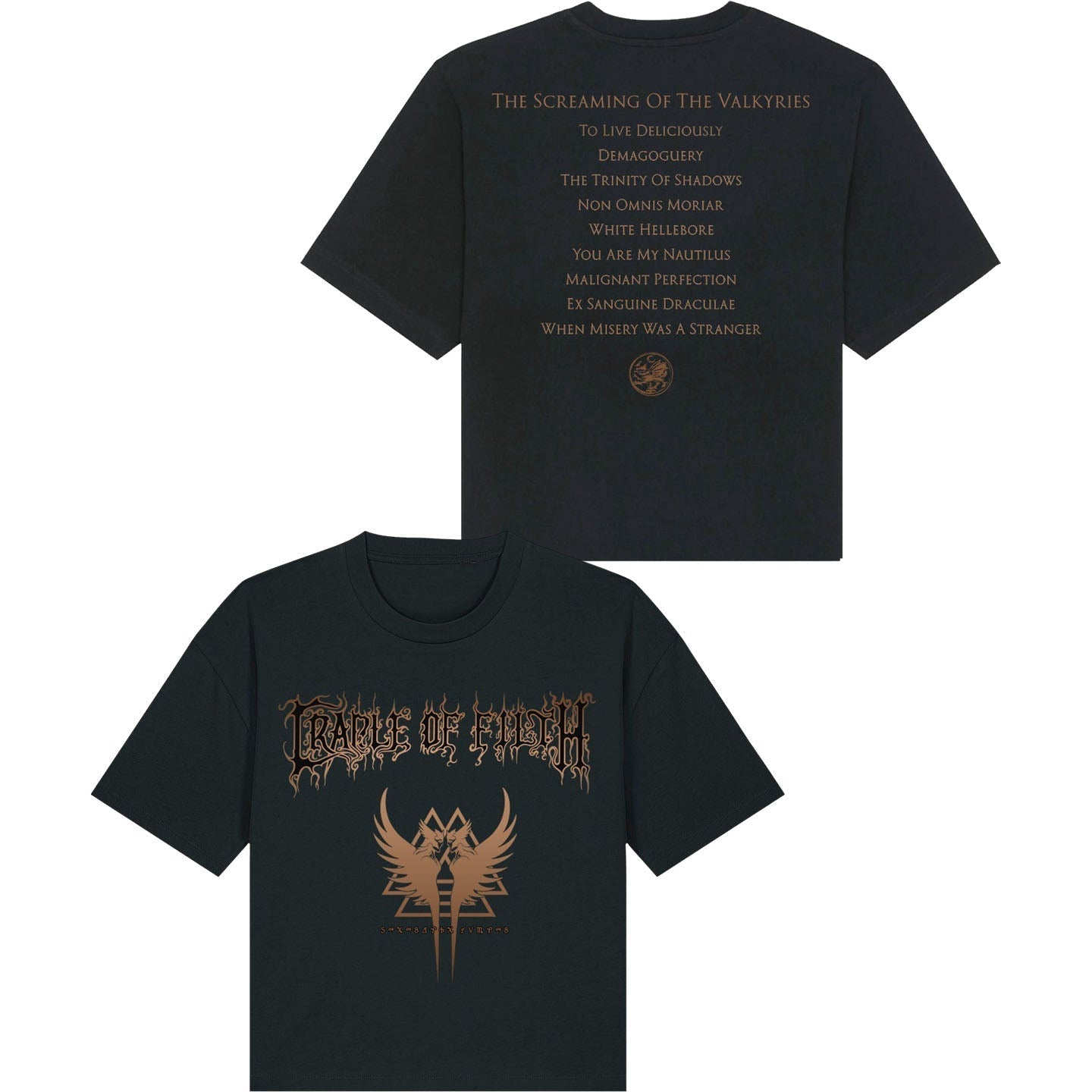 Cradle Of Filth - Valkyrie Sigil ladies crop tee Hoodie, Sweatshirt | CoreVibeTees.com (Image 1)