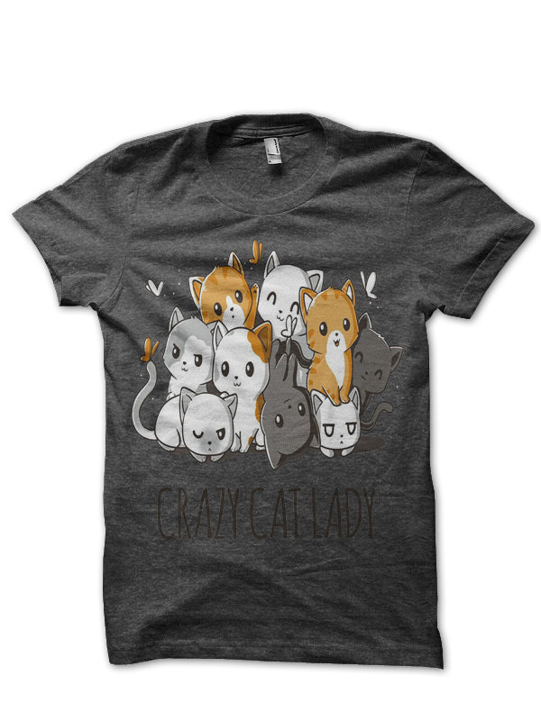 Crazy Cat Lady Half Sleeve T-Shirt Hoodie, Sweatshirt | CoreVibeTees.com