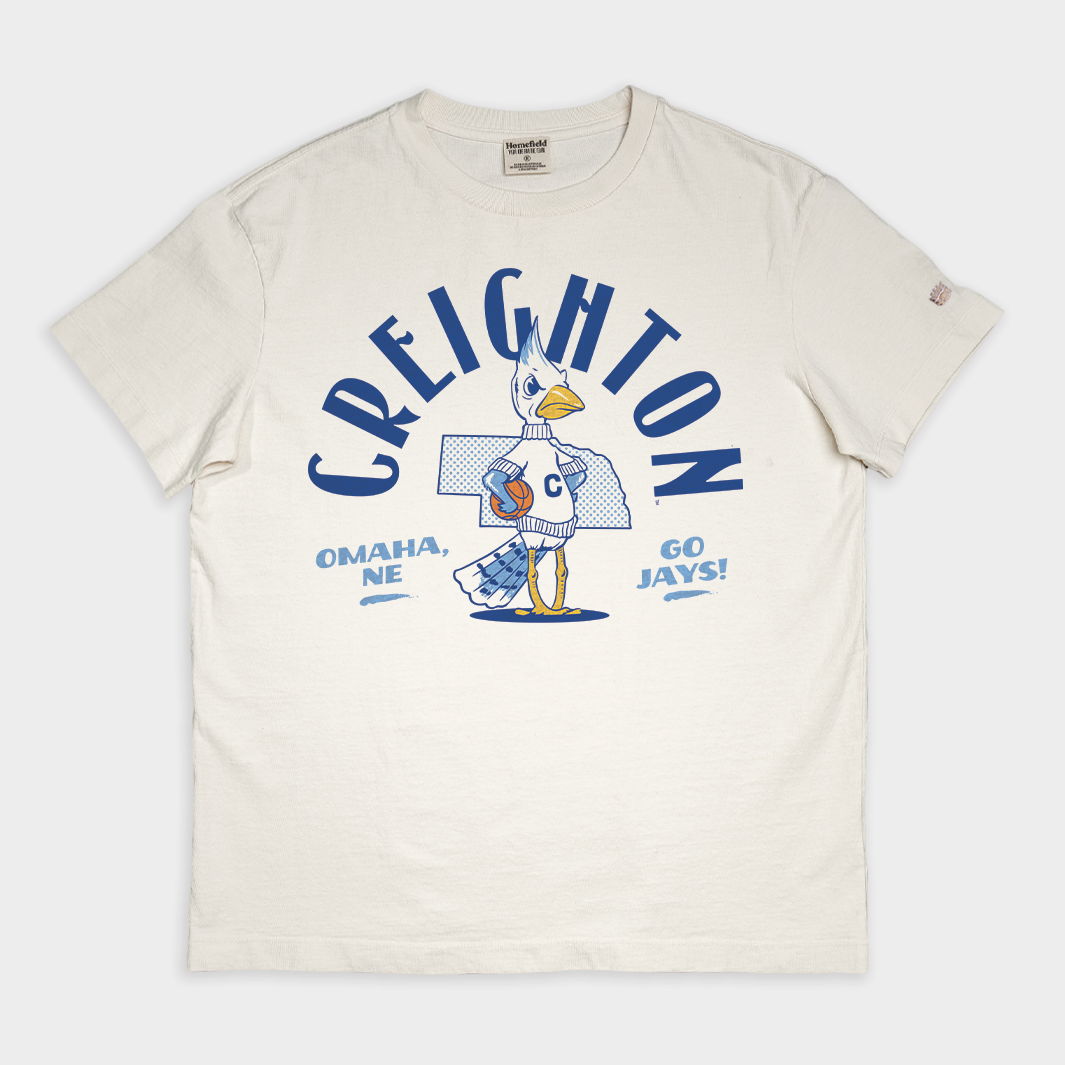 Retro Creighton Bluejays Basketball Vintage Heavyweight Tee Style001 Hoodie, Sweatshirt | CoreVibeTees.com (Image 1)