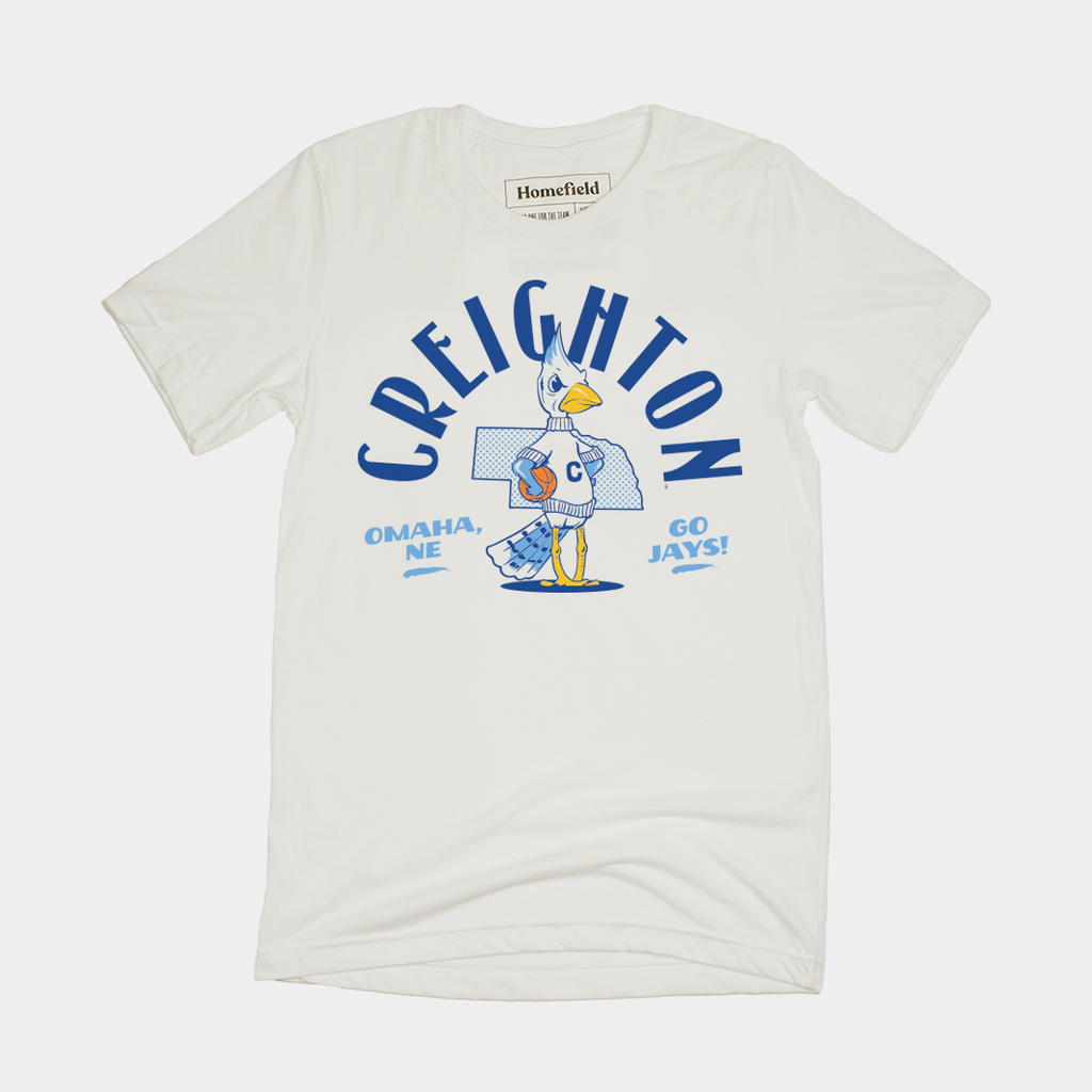 Retro Creighton Bluejays Basketball Tee Style001 Hoodie, Sweatshirt | CoreVibeTees.com