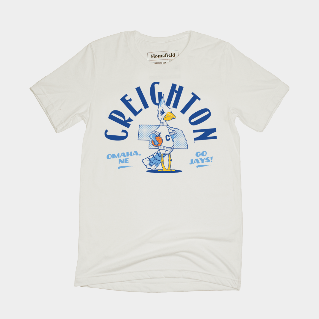 Retro Creighton Bluejays Basketball Tee Style001 Hoodie, Sweatshirt | CoreVibeTees.com