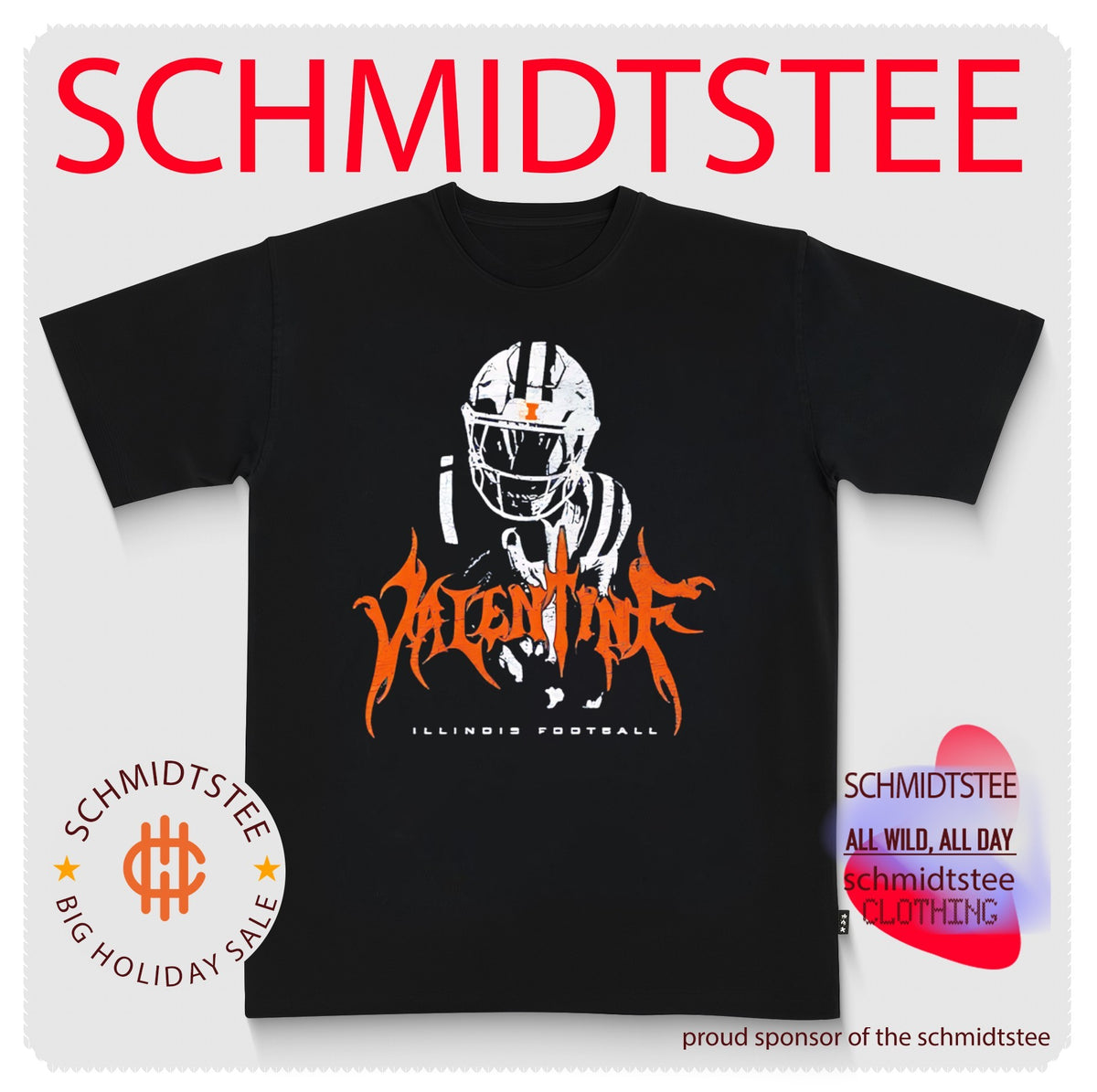 Ca’Lil Valentine Illinois Fighting Illini retro shirt
