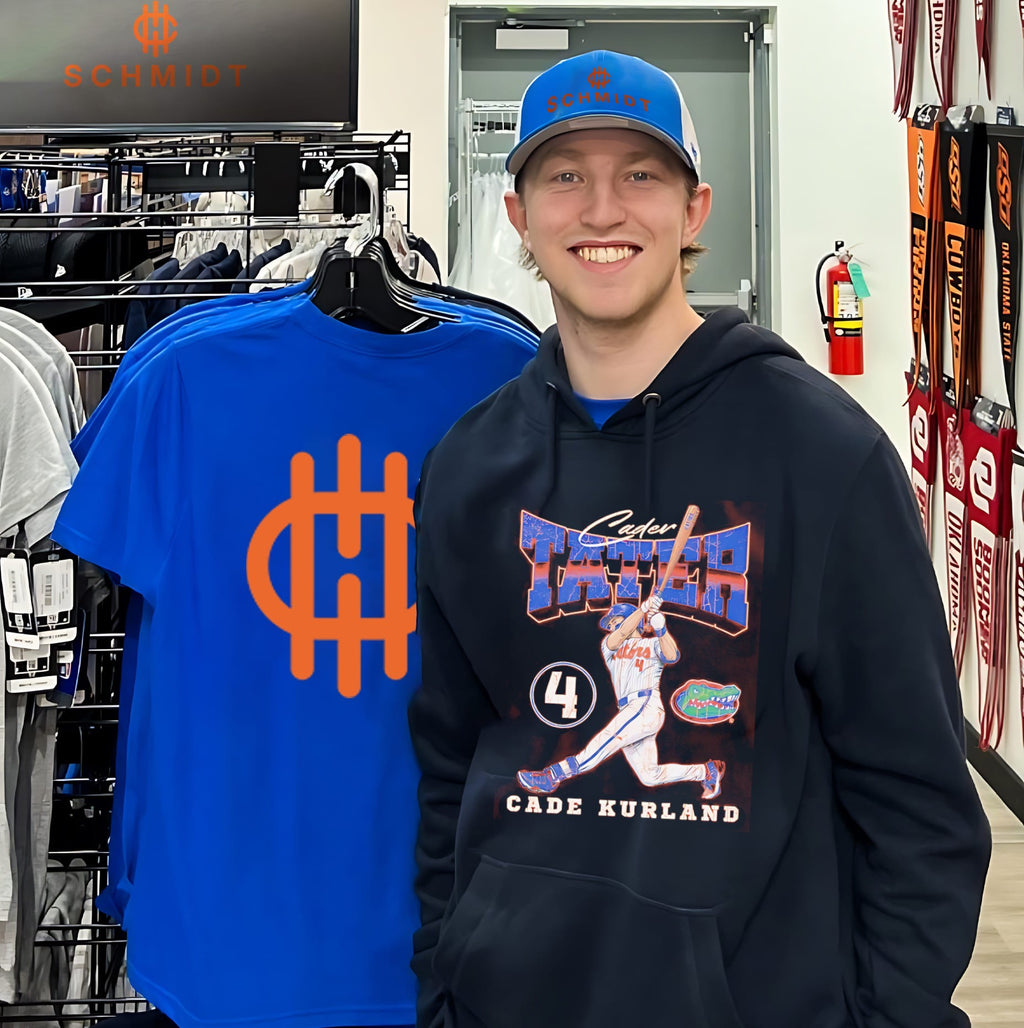 Cader Tater Florida Gators Cade Kurland number 4 illustration shirt