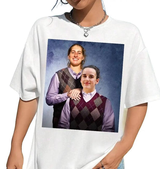 Cait And Kate Step Sister Basketball Funny TShirt, Basketball Player Indiana Vintage Tee Shirt, Perfect Sports Fan Gift, Fan Apparel, Unisex T-Shirt, Gifts For , Short Sleeve Tee  cute shirt