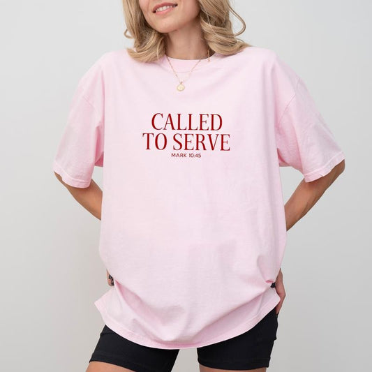 Called To Serve Comfort Colors Shirt, Religious Unisex Graphic Tee, Women Faith Apparel Gift Shirt, Christian Clothing