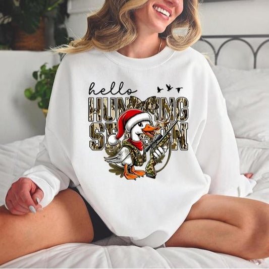 Camo Duck Hunting Shirt, Christmas Silly Goose Sweatshirt, Hunting Season Shirt, Camo Shirt, Unisex Shirt, Gift For Him, Gift For Her