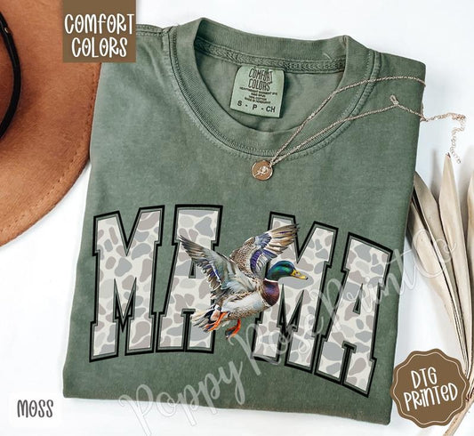 Camo Duck Mama Shirt Comfort Colors, Hunting Tee, Cute Women's Tshirt