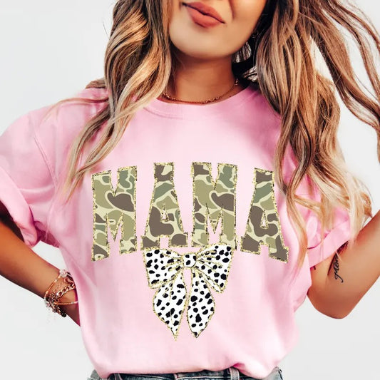 Camo Mama 1 Hunting Shirt~ Unisex Apparel Relaxed Fit Printed In The USA Clothing Womenswear Casual Comfort Cotton Top Athletic Boho Chic