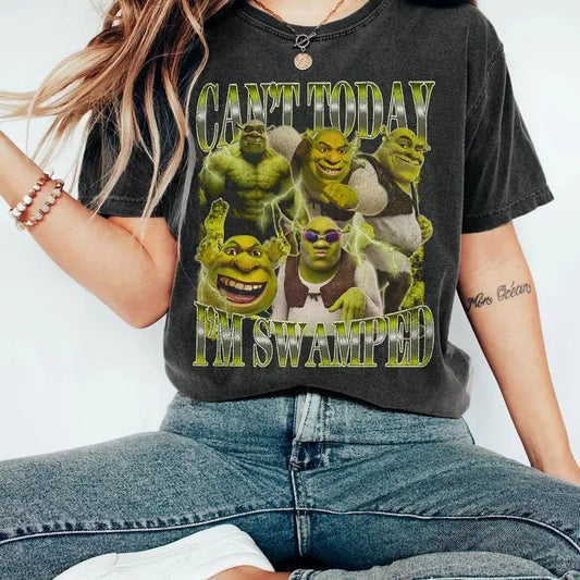 Can't Today I'm Swamped Shirt Shrek Shirt  Fiona Princess Shirt Shrek And Fiona Shirt Sassy Shrek Shirt Funny Shrek Trending Tee