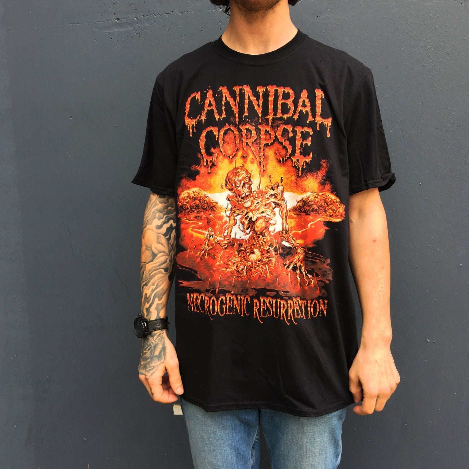 Necrogenic Resurrection T-Shirt (Black) Hoodie, Sweatshirt | CoreVibeTees.com (Image 2)