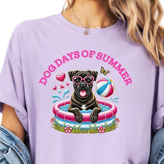 Cane Corso Dog Days of Summer Shirt ~ Unisex Apparel Relaxed Fit Printed In The USA Clothing Womenswear Casual Comfort Cotton Top Athletic Boho Chic
