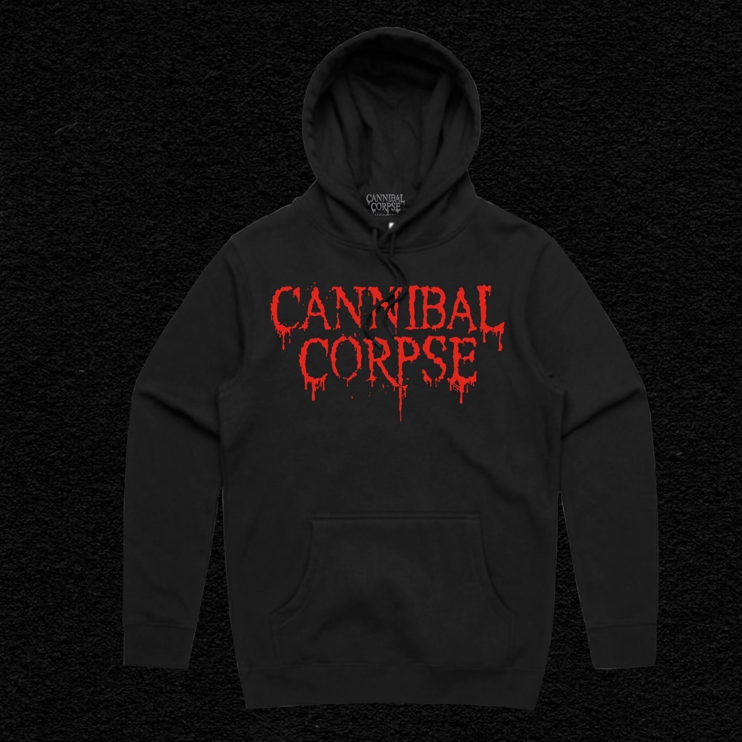 Cannibal Corpse Logo Pullover Hoodie (Black) T-Shirts, Sweatshirt | CoreVibeTees.com (Image 1)